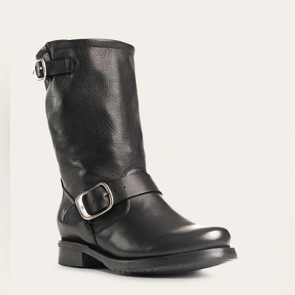 NEW Frye Black Leather Veronica Short Boots Women size 10 - Picture 5 of 12